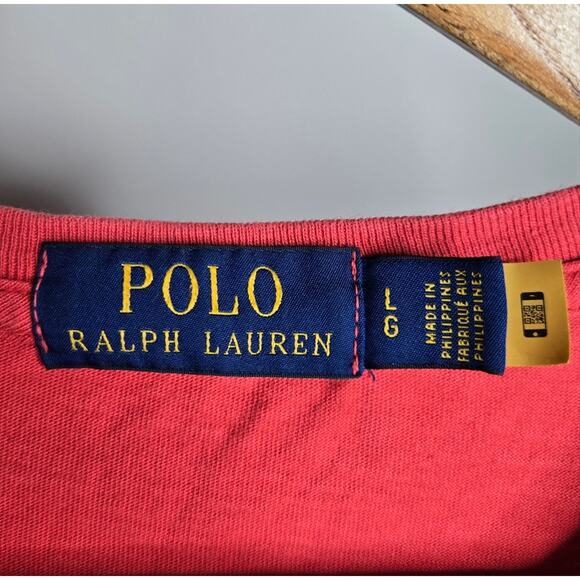 POLO by Ralph Lauren Graphic Muted Red T-Shirt Size Large - Picture 6 of 7